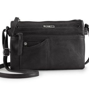 Rosetti Anita Mini Crossbody Bag.  Solid Black, New with Tags